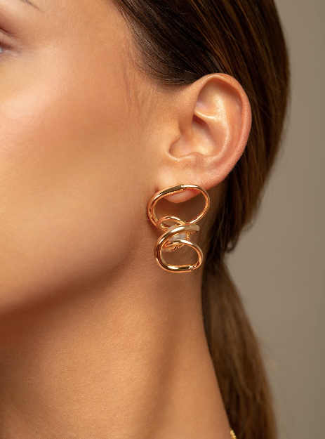 Camille with Pearls Earrings I Gold & Silver by Pieretti