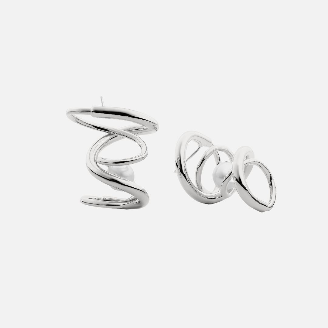 Camille with Pearls Earrings I Gold & Silver by Pieretti