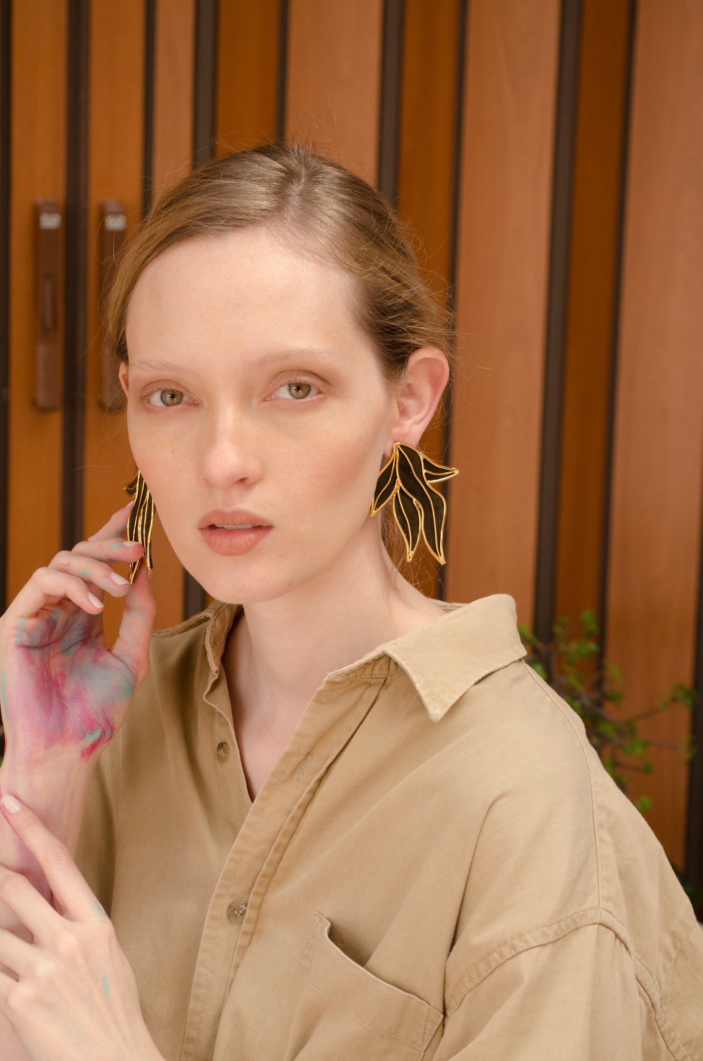 Olive Leaves Earrings by Amulettos