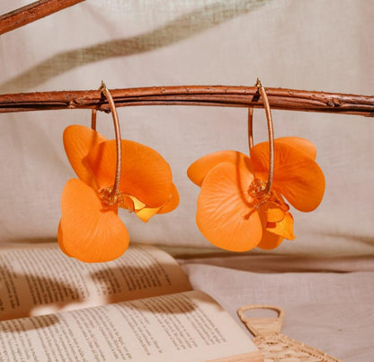 Orchid Hoops I Earrings by Atalí