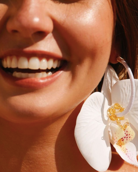 Orchid Hoops I Earrings by Atalí