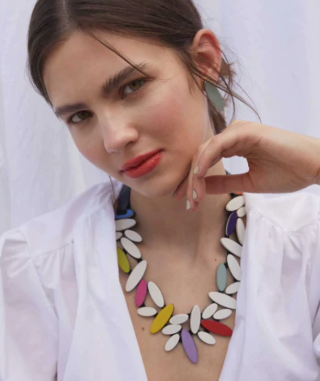 Colors Petal Earrings by Iskin Sisters