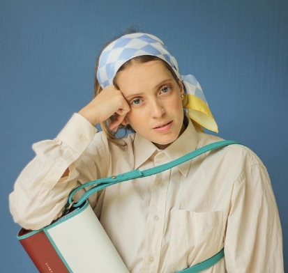Tablero Azul Small Handkerchief by Vanessa Farina