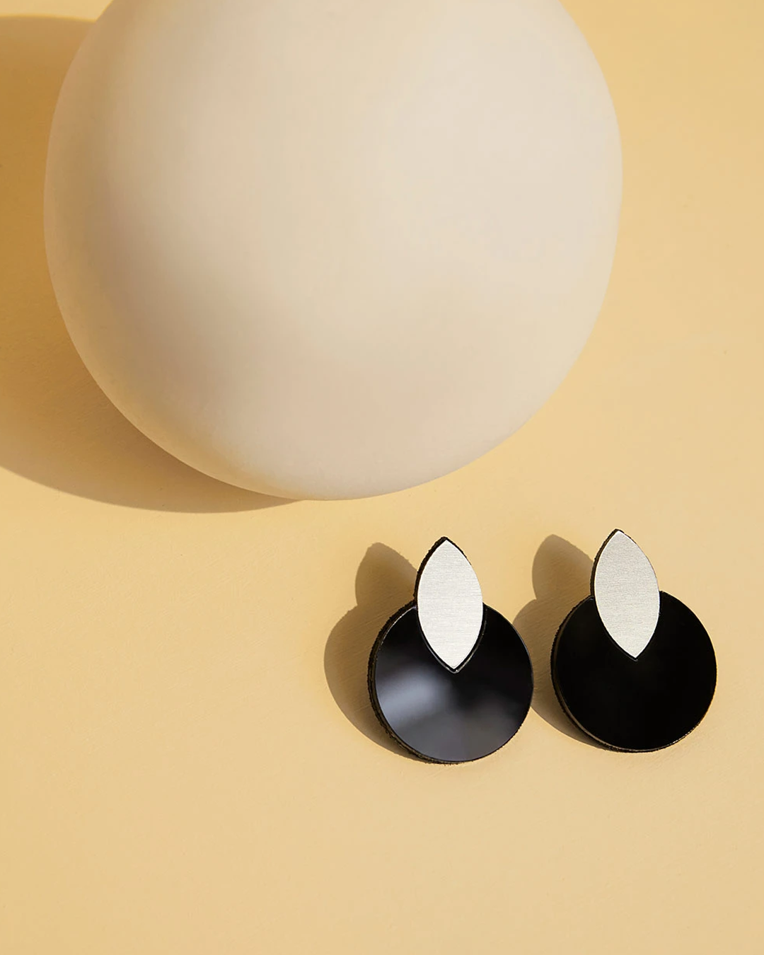 Audrey Circle Drop Earrings by Iskin Sisters