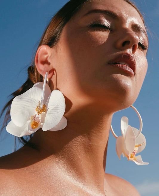 Orchid Hoops I Earrings by Atalí