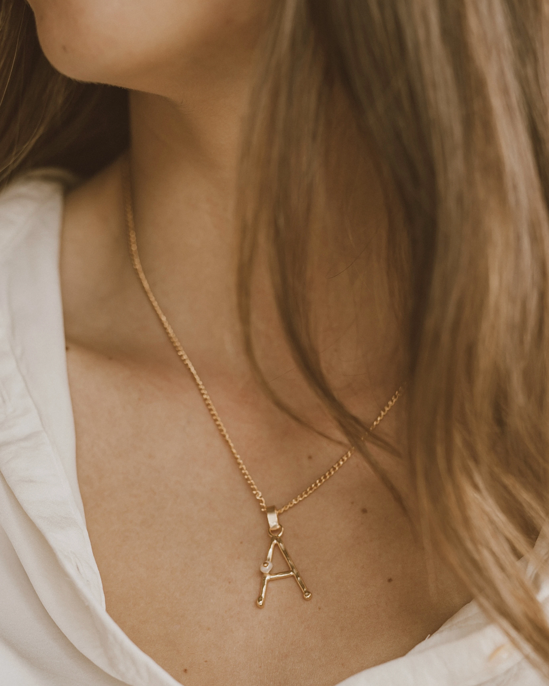 Initial Letter Necklace by Crisobela