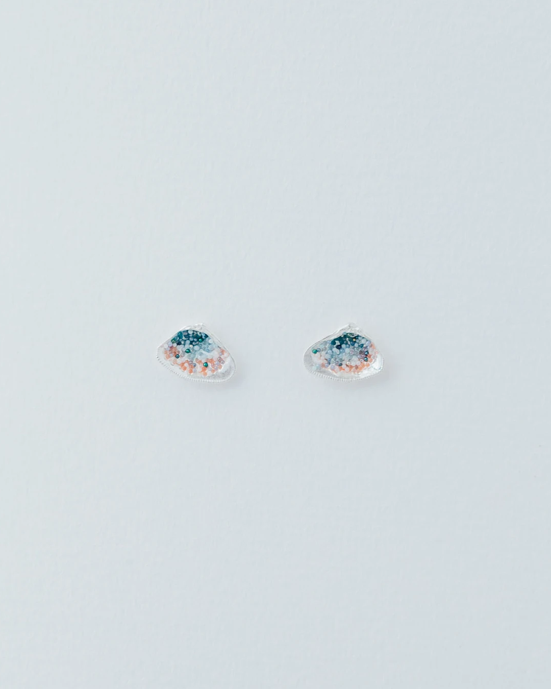 Shell Silver I Statement Earrings