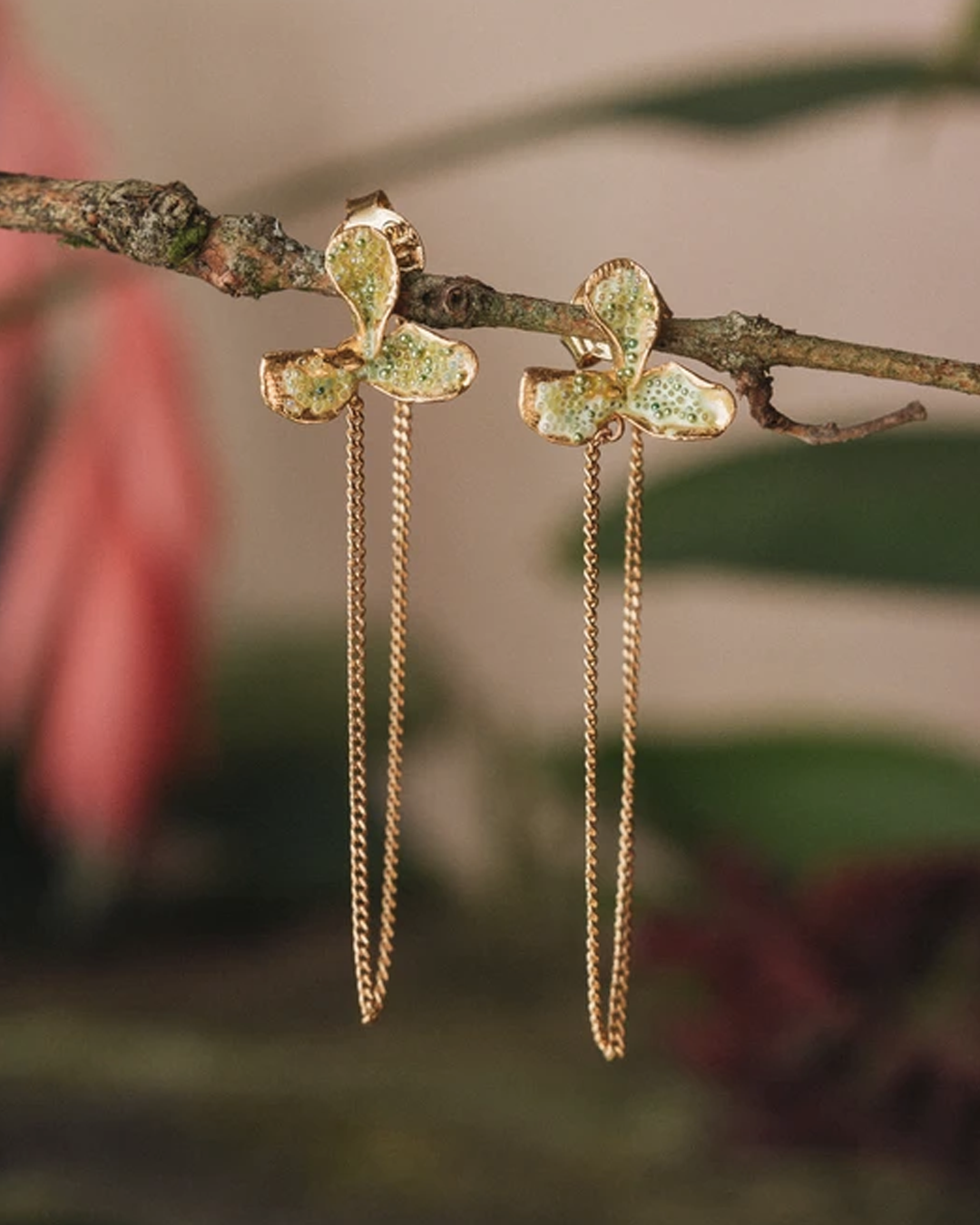 Weed Leaf & Liana Earrings by Câpâ