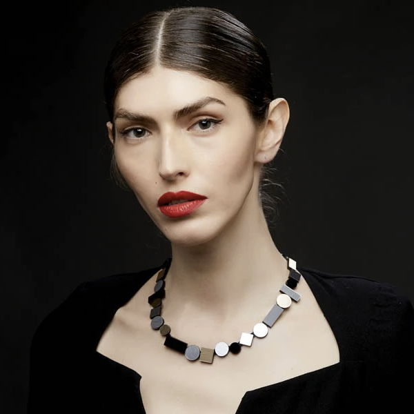 Bauhaus Round Necklace by Iskin Sisters