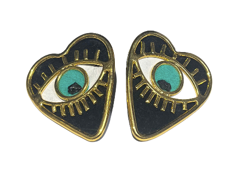 Heart Eye Earrings by Amulettos
