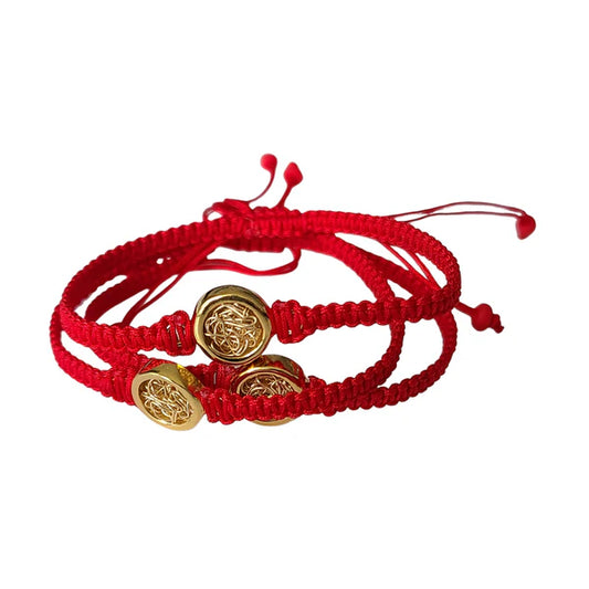 Lucky Cord bracelet with gold charm