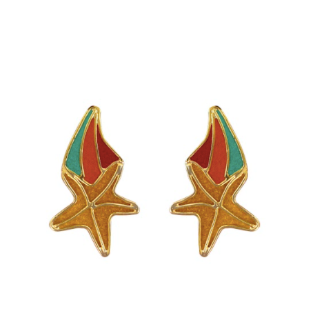 Shooting Star Rainbow Earrings by Amulettos