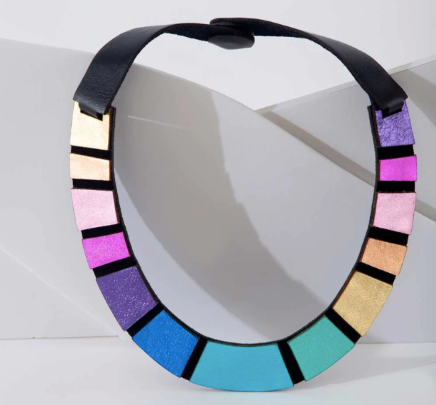 Rainbow Necklace Round by Iskin Sisters