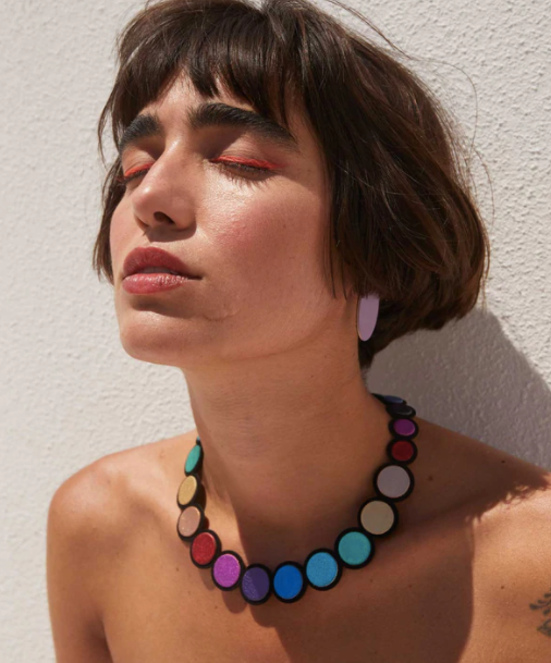 Colors Petal Earrings by Iskin Sisters