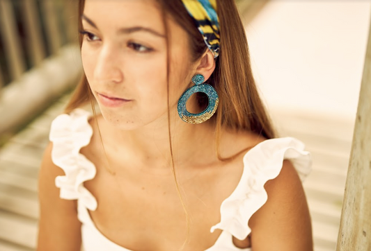 Aqua Earrings by Guajira a Mano