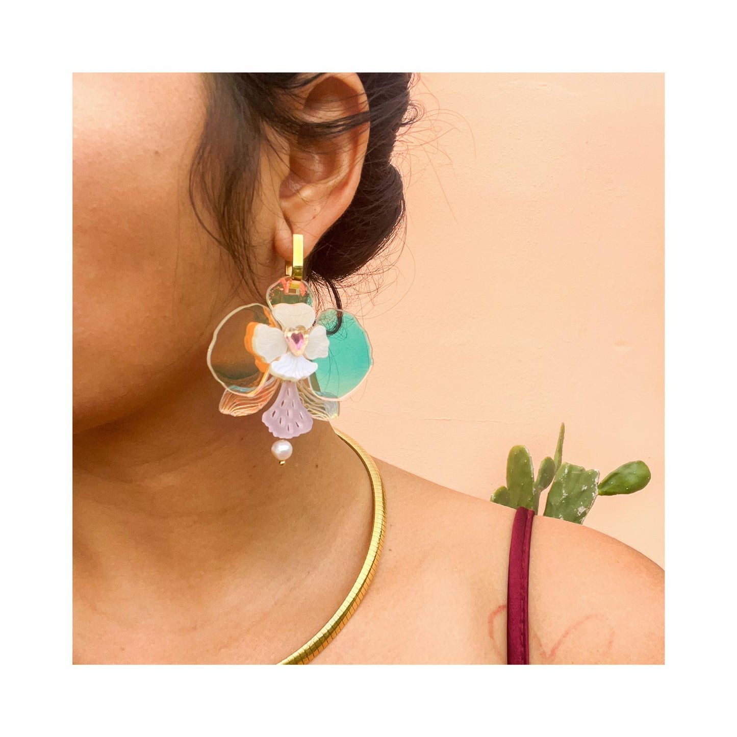 Orchid Earrings by Hola Forastera
