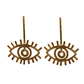 Gold Eye Earrings by Amulettos