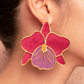 Orchids Cattleya Marsala Earrings by Amulettos