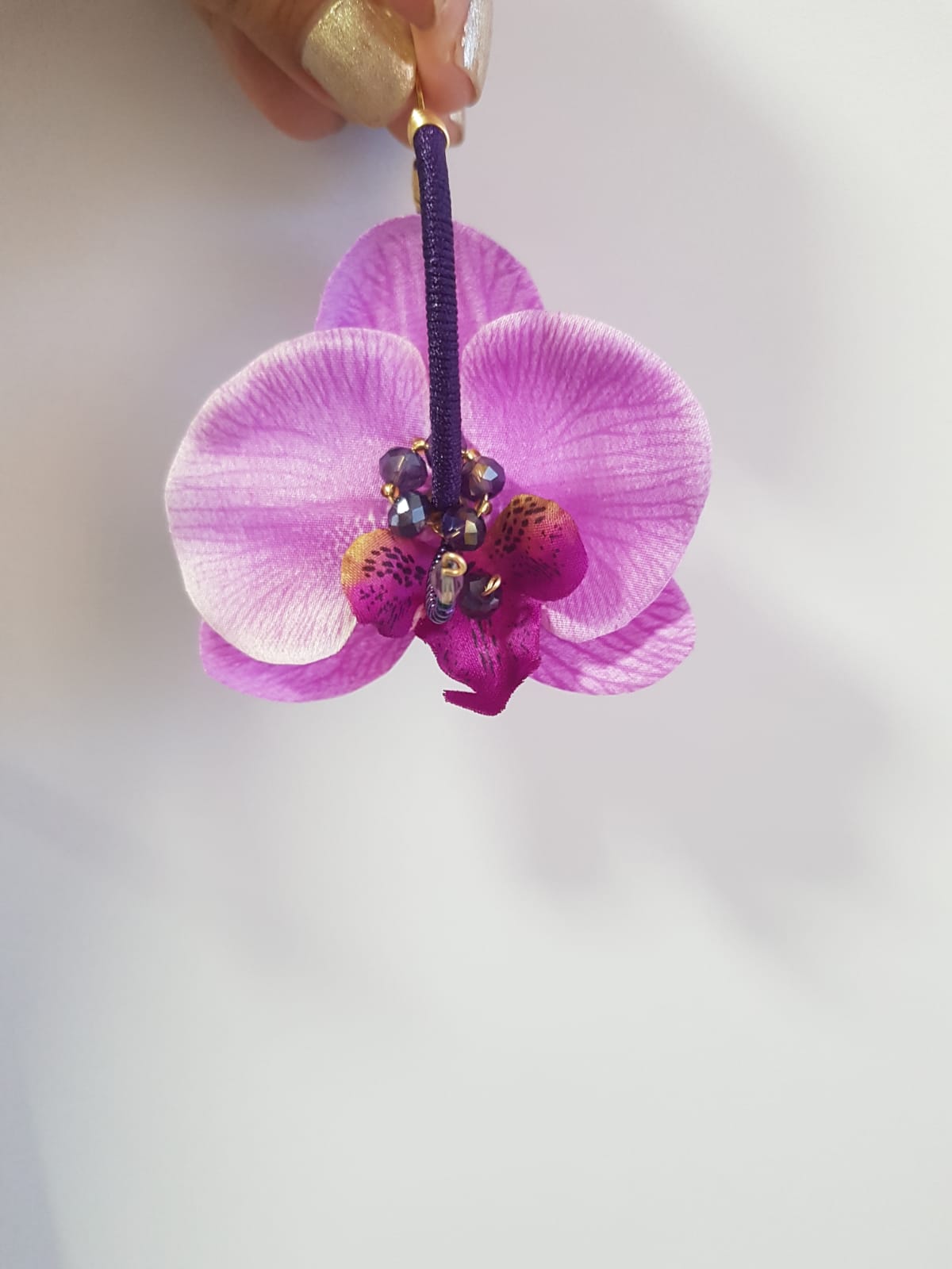 Mini Orchid Hoops I Earrings by Atalí
