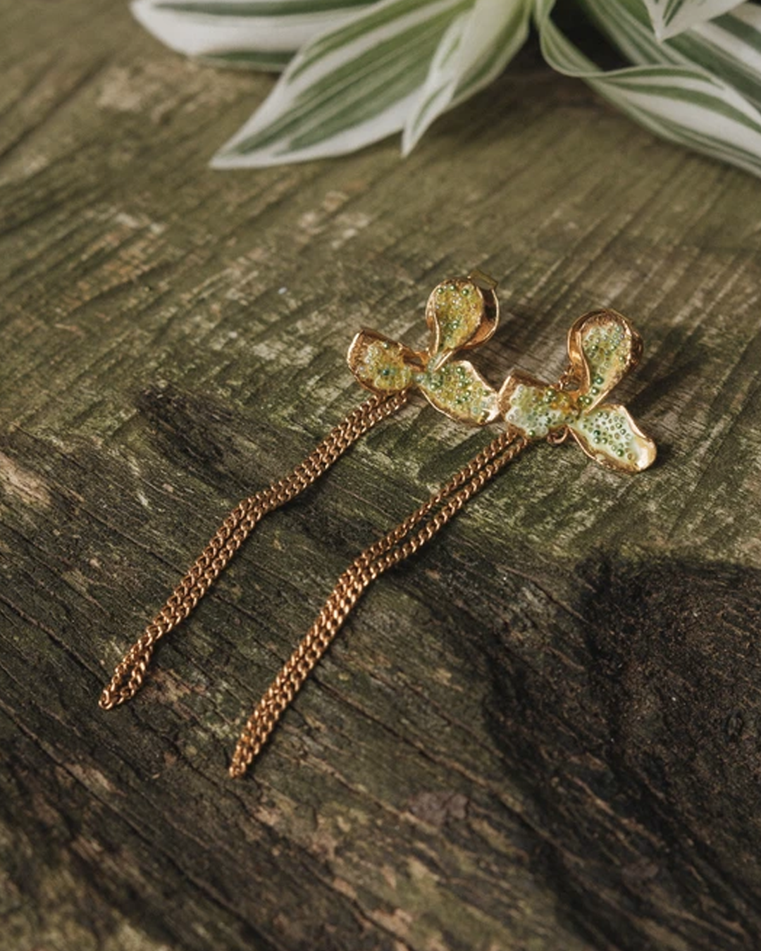 Weed Leaf & Liana Earrings by Câpâ